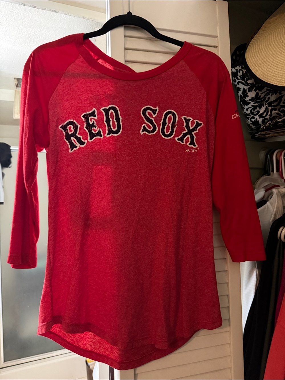 Boston Red Sox Women's Red Raglan Betts Tee